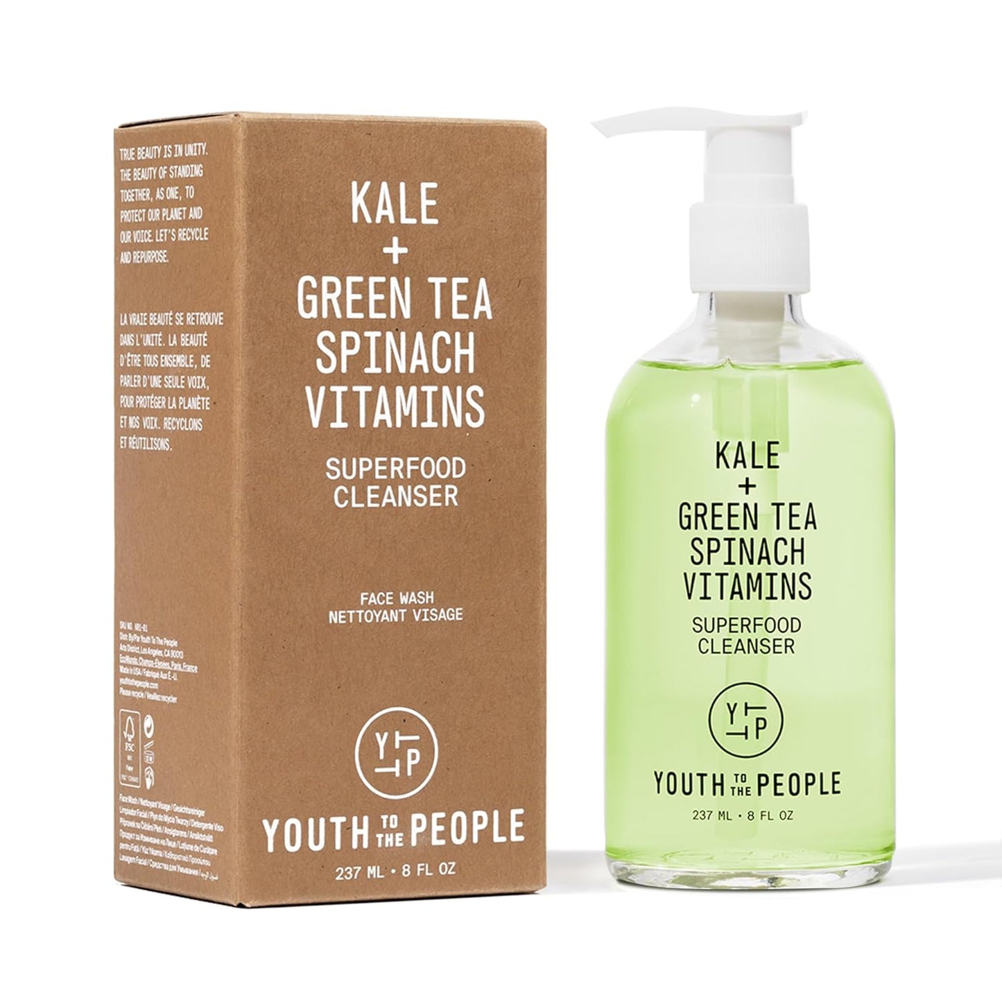 Youth To The People Kale + Green Tea Spinach Vitamins Superfood Cleanser 237ml / 8 fl oz