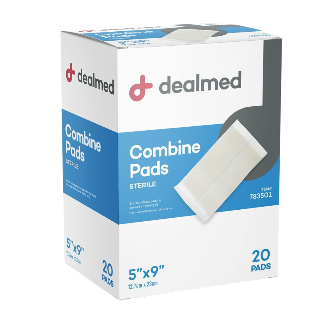 Dealmed Sterile Combine Pads 783501 5"x 9", 20 Pads