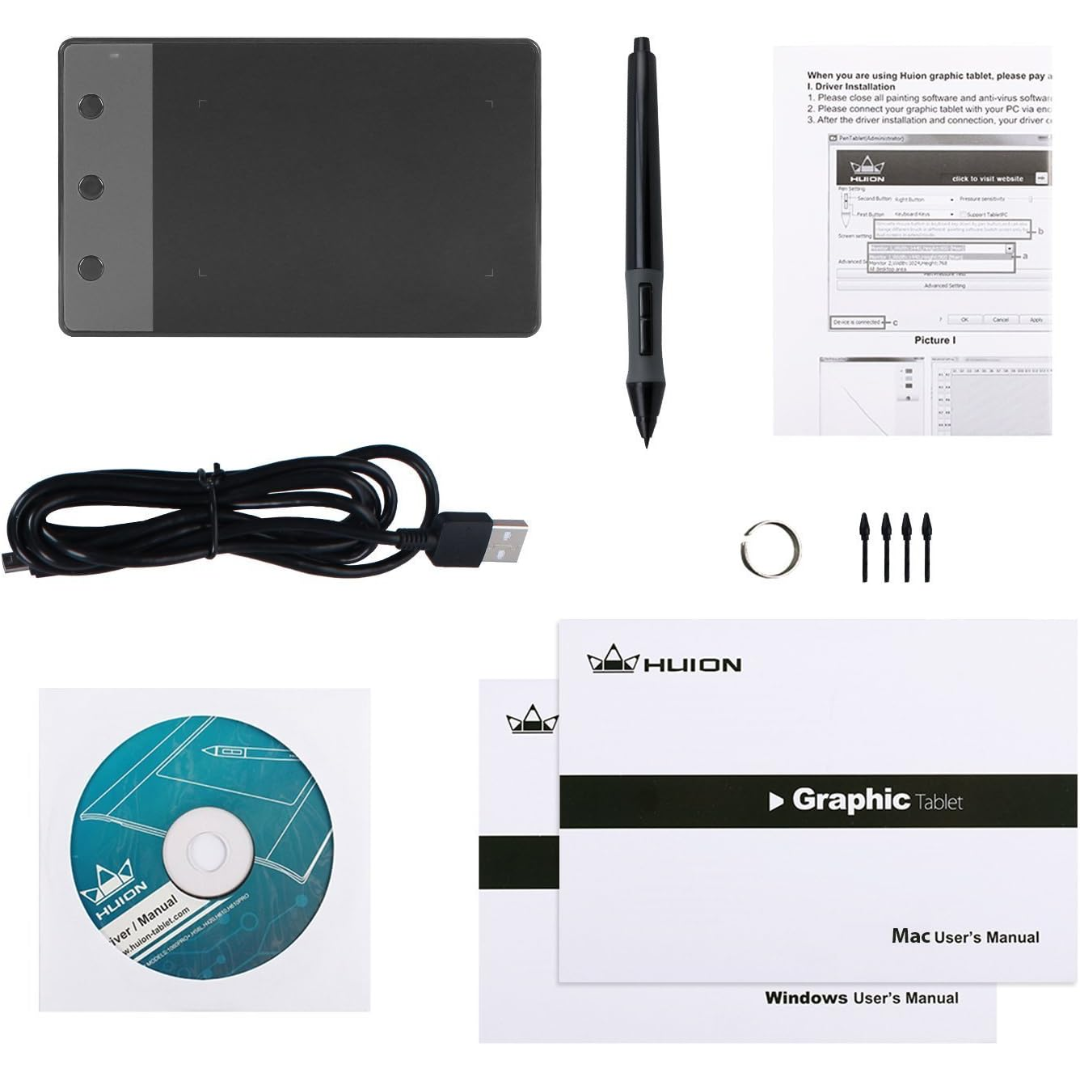 AUTHENTIC Huion H420 USB Graphics Drawing Tablet Board Kit