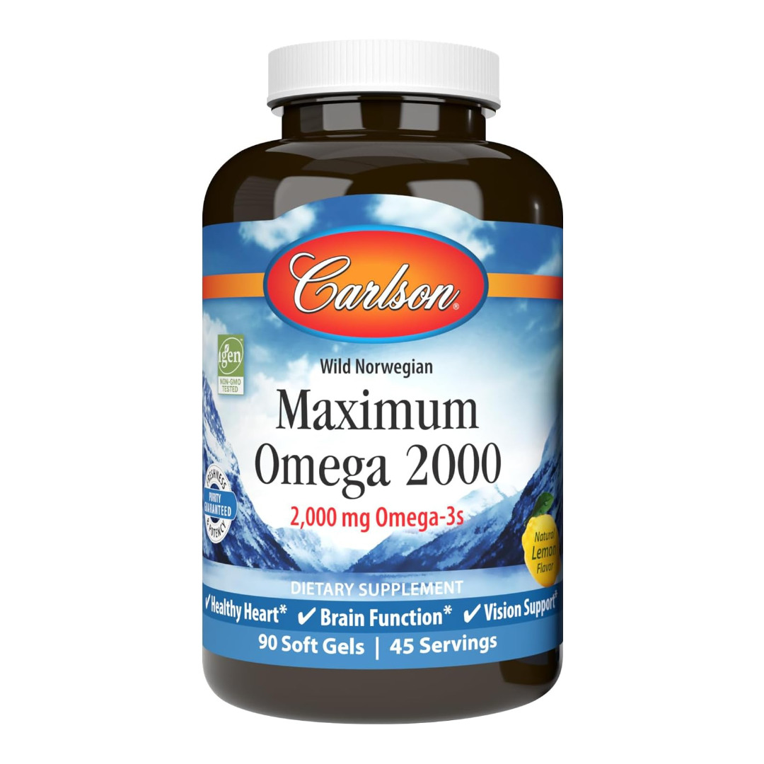 Carlson Maximum Omega 2000mg Omega-3s Lemon Flavor – arenade.ph