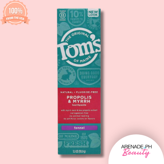 Tom's of Maine Antiplaque Fluoride-free Fennel Toothpaste with Propolis and Myrrh, 5.5 Ounce NO BOX