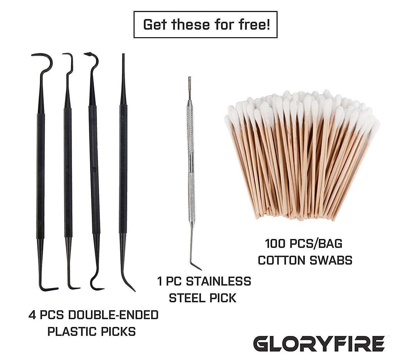 GLORYFIRE Universal ԌմȠ Cleaning Kit for All ԌմȠ with Case Travel Size Portable Metal Brushes