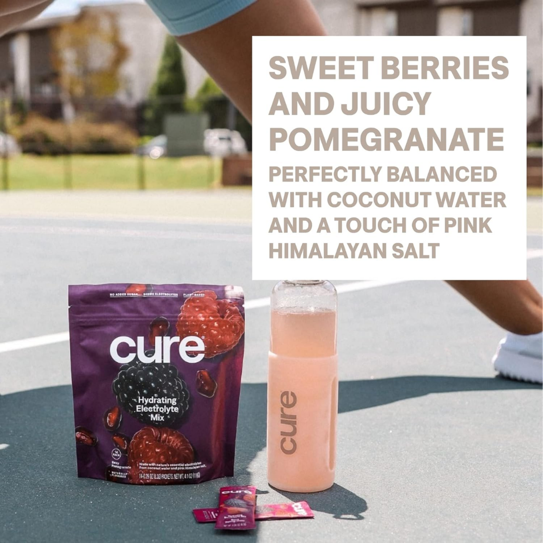 Cure Hydration Electrolyte Drink Mix Berry Pomegranate, 14 Pack