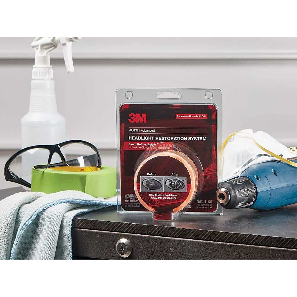 3M Headlight Lens Restoration System 39008, 1 Kit