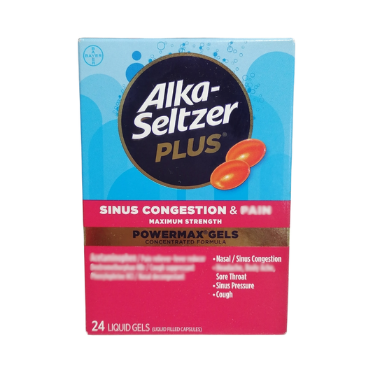 Alka-Seltzer Plus Maximum Strength Sinus Congestion Powermax Gels, 24 Liquid Gels