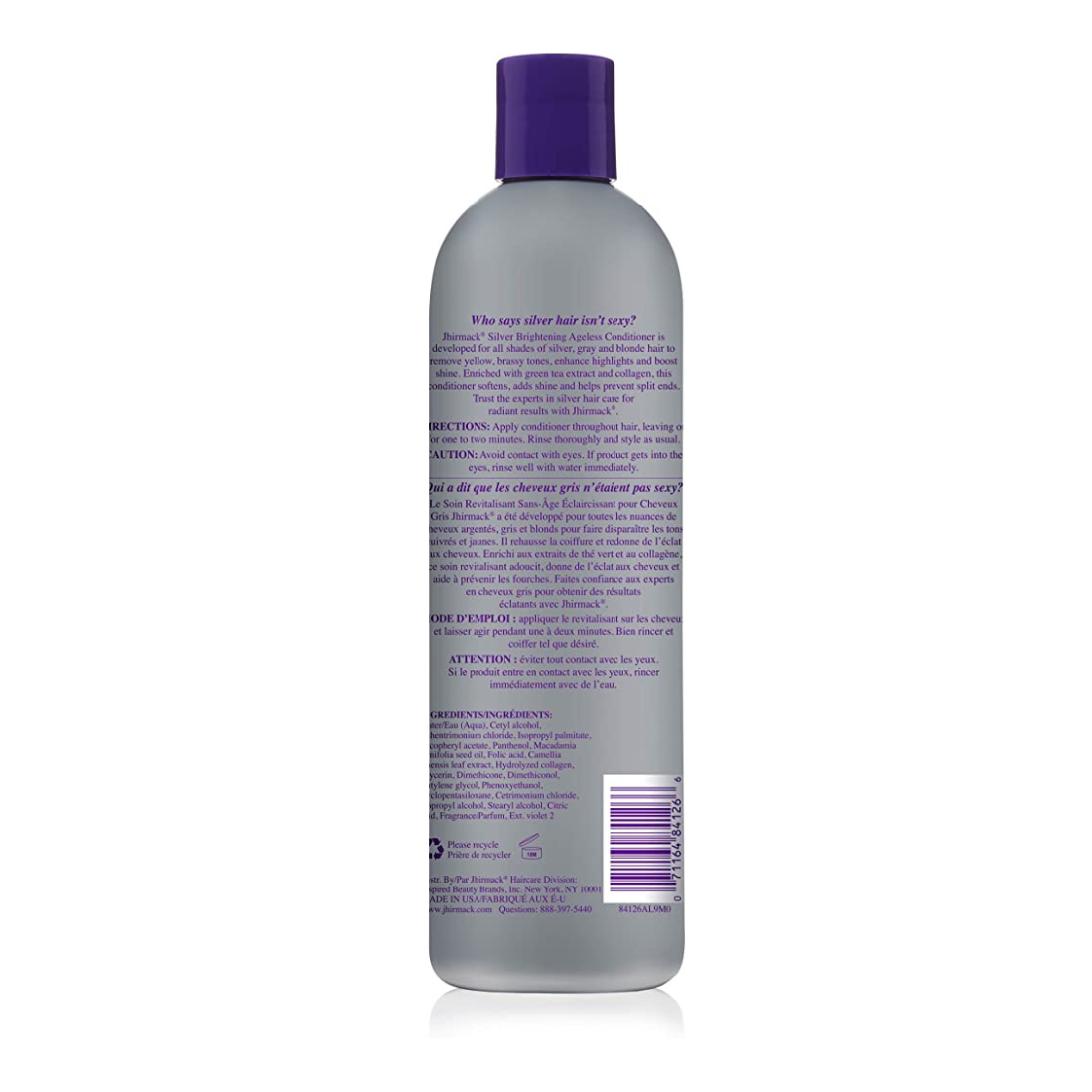 Jhirmack Silver Brightening Ageless Conditioner For All Shades Of Silver Gray & Blonde 12 Oz (355ml)