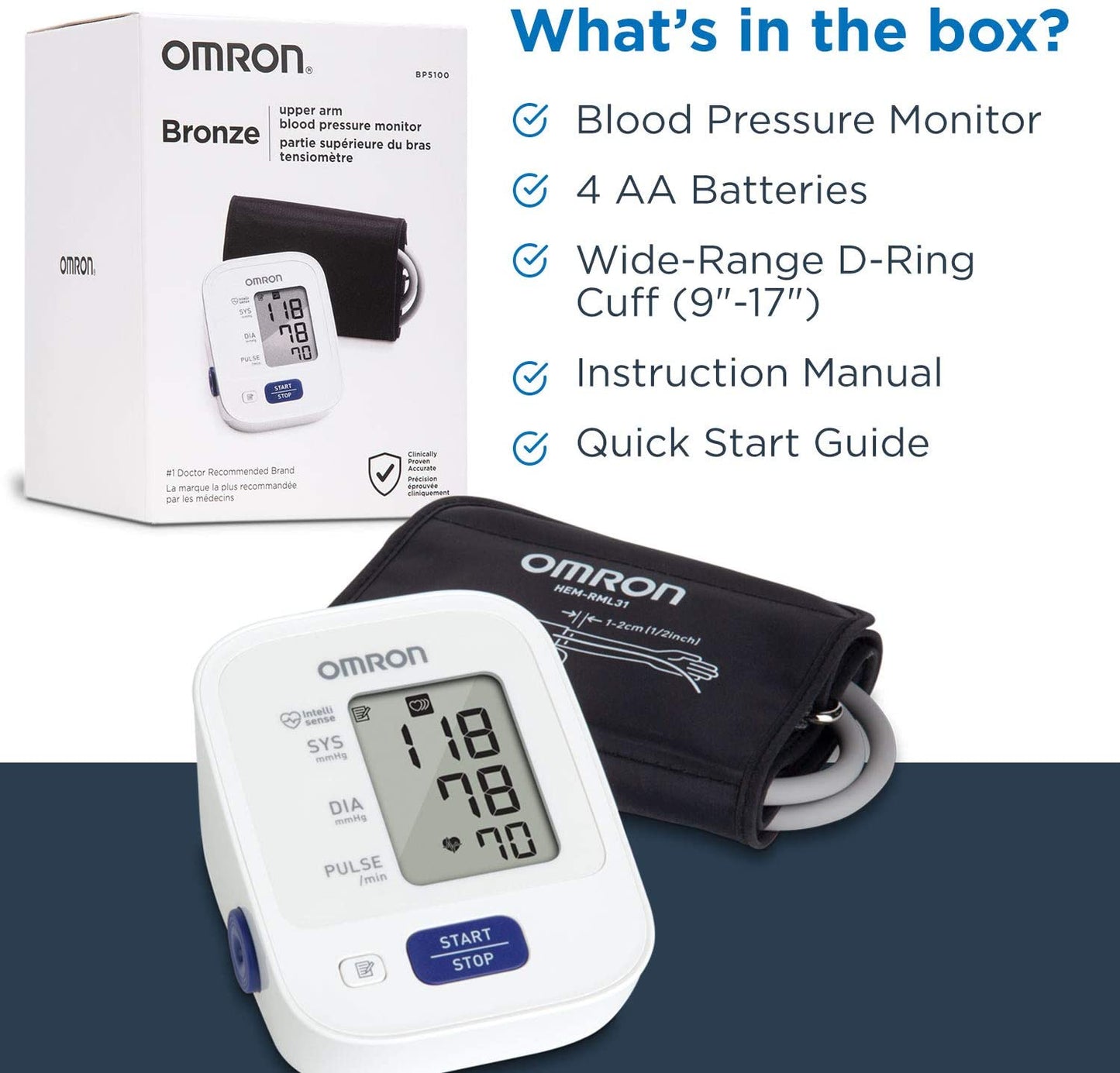 Omron BP5100 Bronze Wireless Bluetooth Upper Arm Cuff Blood Pressure BP Monitor Machine