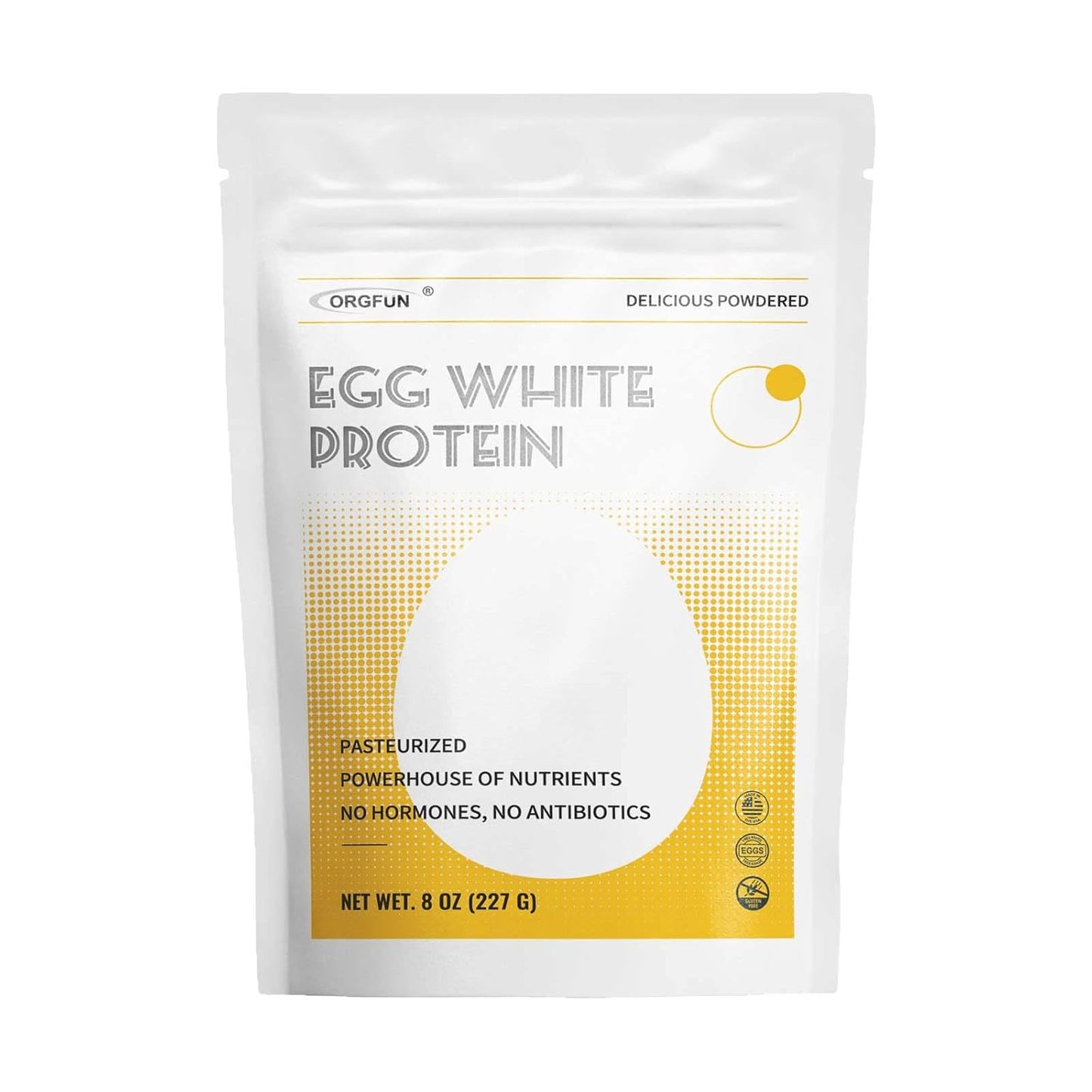 Orgfun Egg White Protein Pasteurized Powder, 227 g / 8 oz.