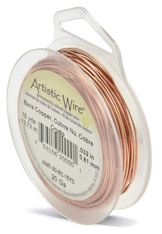 Beadalon Artistic Wire 20-Gauge Bare Copper Wire,15-Yards