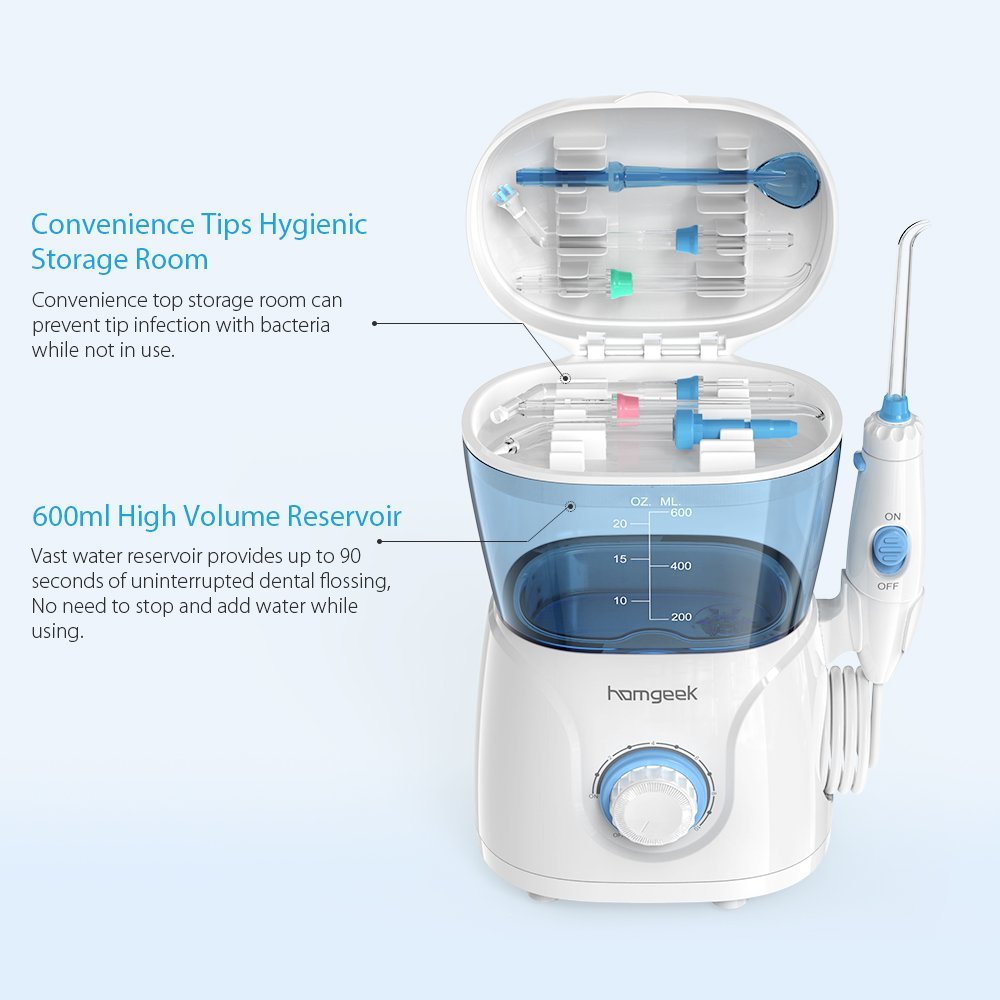 AUTHENTIC Homgeek Oral Irrigator Dental Water Flosser Water Pick Teeth Cleaner