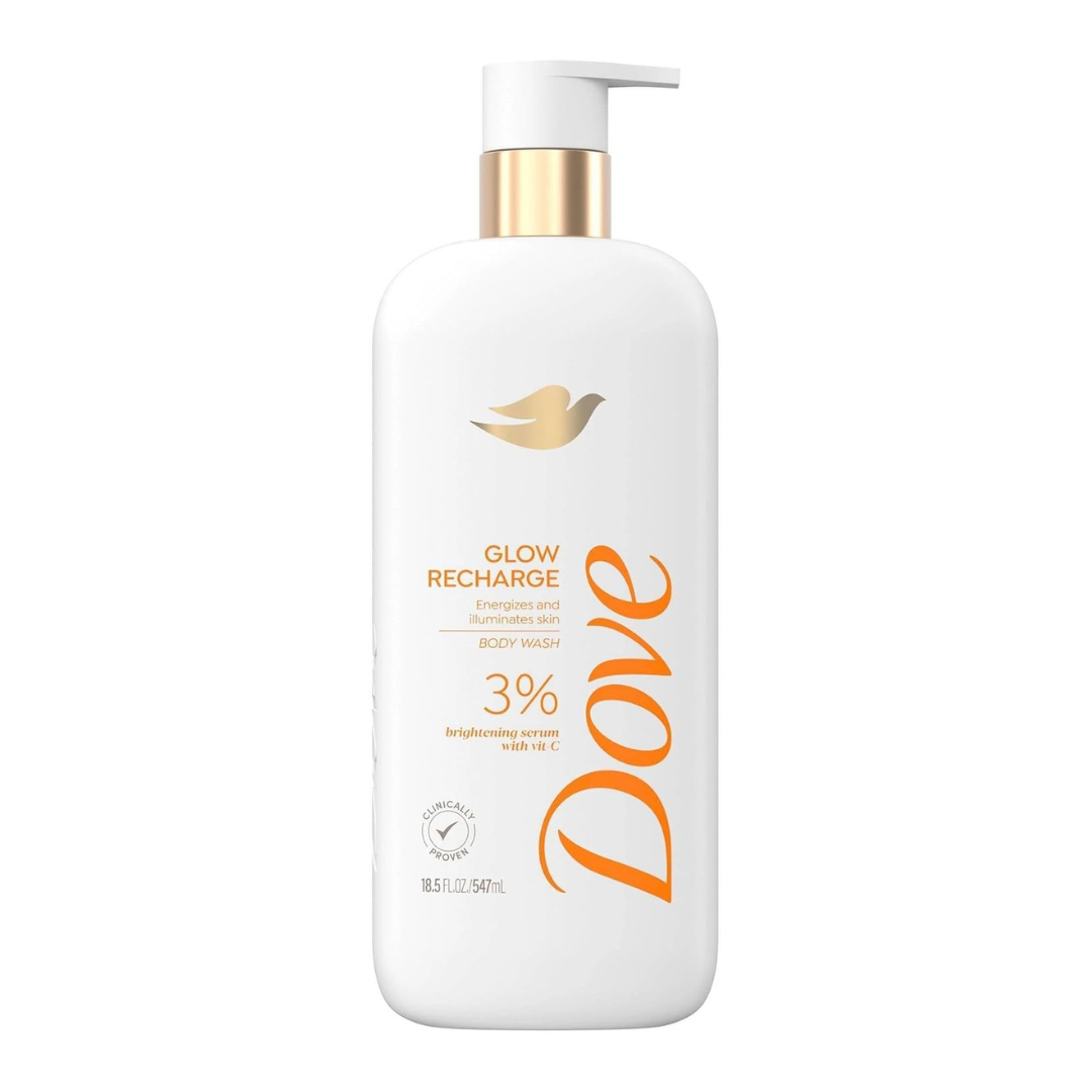 Dove Glow Recharge 3% Brightening Serum with Vit-C Body Wash, 547 ml / 18.5 fl oz
