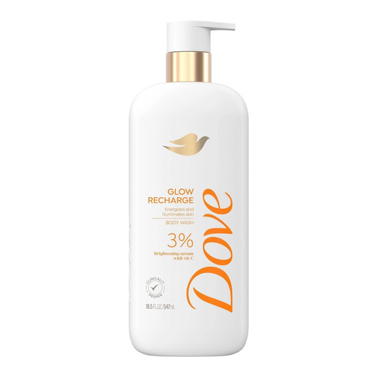 Dove Glow Recharge 3% Brightening Serum with Vit-C Body Wash, 547 ml / 18.5 fl oz