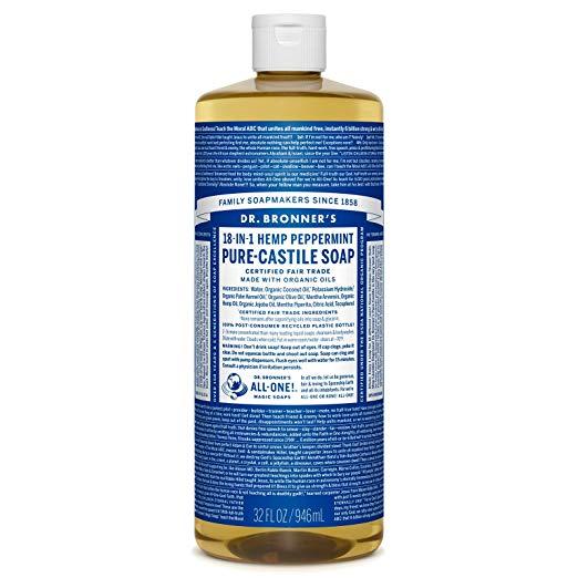 Dr. Bronner's Pure-Castile Liquid Soap , Peppermint, 32 oz