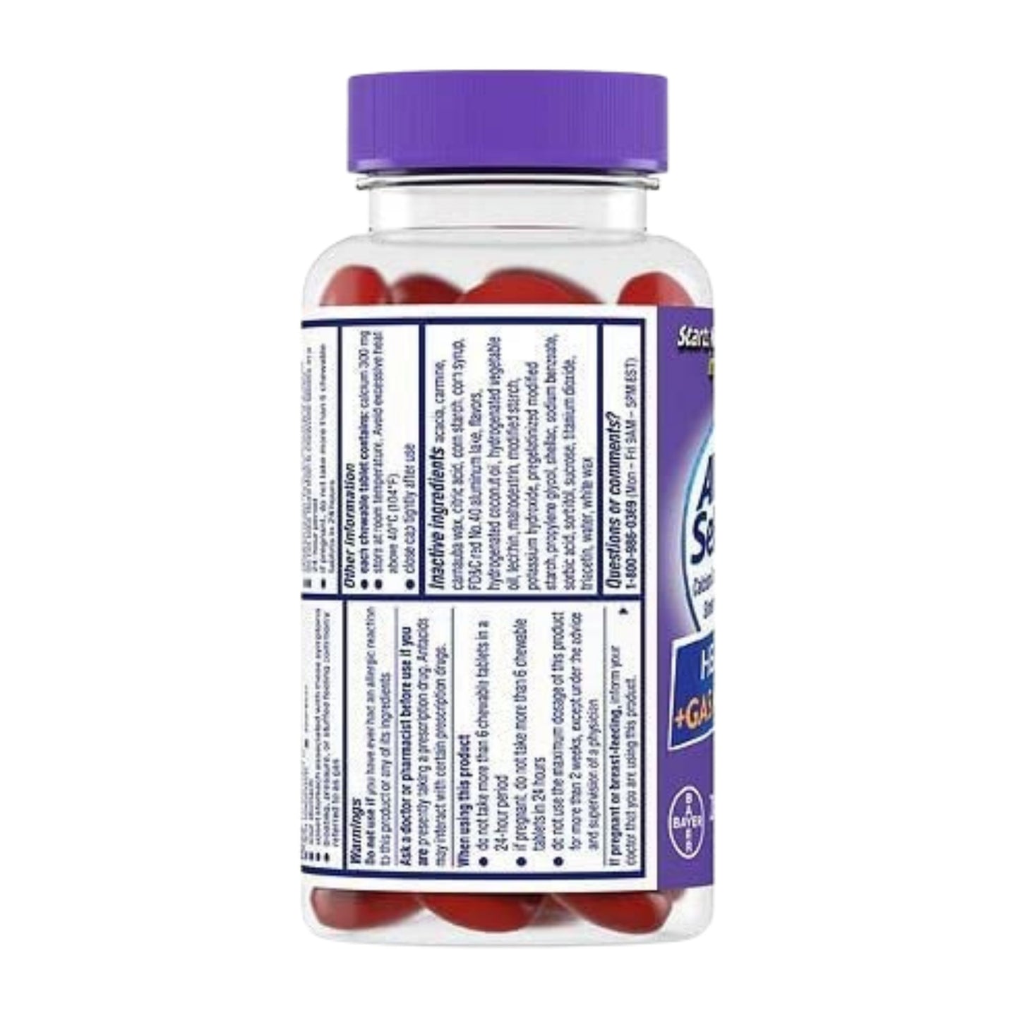 Bayer Alka-Seltzer Heartburn+Gas Reliefchews Tropical Punch (28 Chewable Tablets)