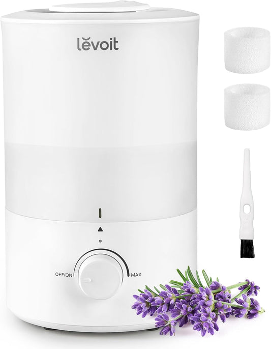 LEVOIT Humidifiers for Bedroom, Dual 150 Ultrasonic Cool Mist ( White )