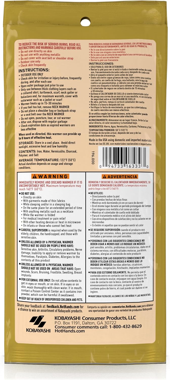 Hot Hands Single Use Neck Warmer, 1 Count