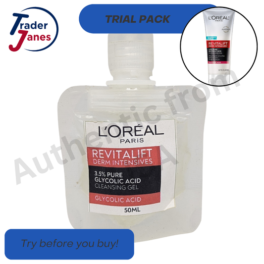 Trial Size L'Oreal Paris Revitalift Derm Intensives 3.5% Pure Glycolic Acid Cleansing Gel, 50 ml
