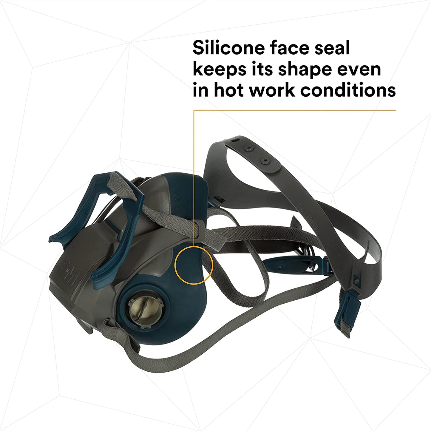 3M Quick Latch Half Facepiece Reusable Respirator for Gases, Vapors, Dust
