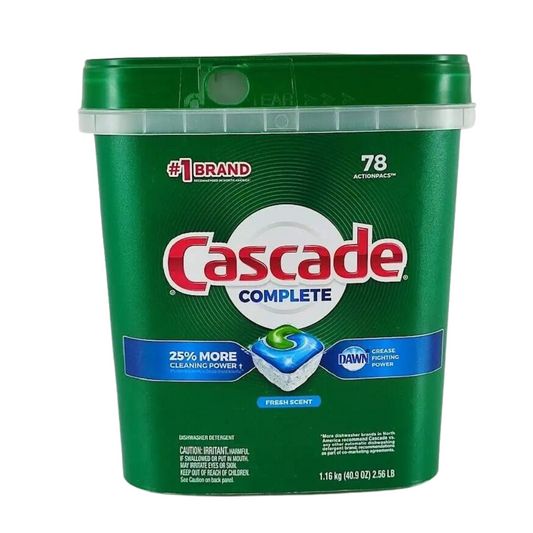 Cascade Complete Actionpacs Dishwasher Detergent, Fresh Scent 78 Count
