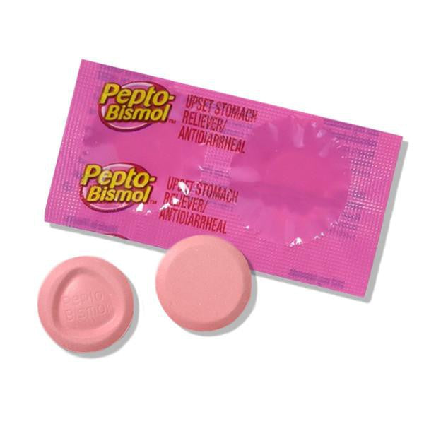 Pepto Bismol, 2 Chewable Tablets, for Diarrhea, Heartburn, Nausea, Upset Stomach, PACKAGING MAY VARY
