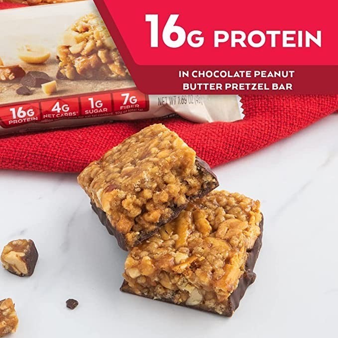 Atkins Chocolate Peanut Butter Pretzel Bar Naturally Flavored 1.69 oz / 48g