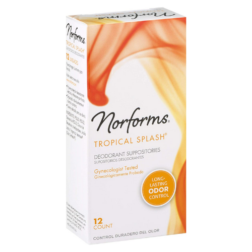 Norforms Tropical Splash Deodorant Suppositories, 12 Count