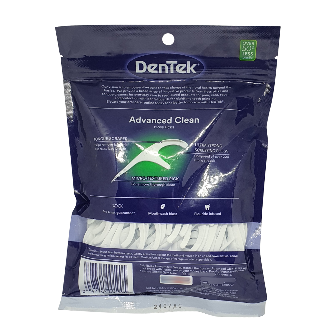 Clean 150 DenTek Advanced Triple Clean, 150 Floss Picks – arenade.ph