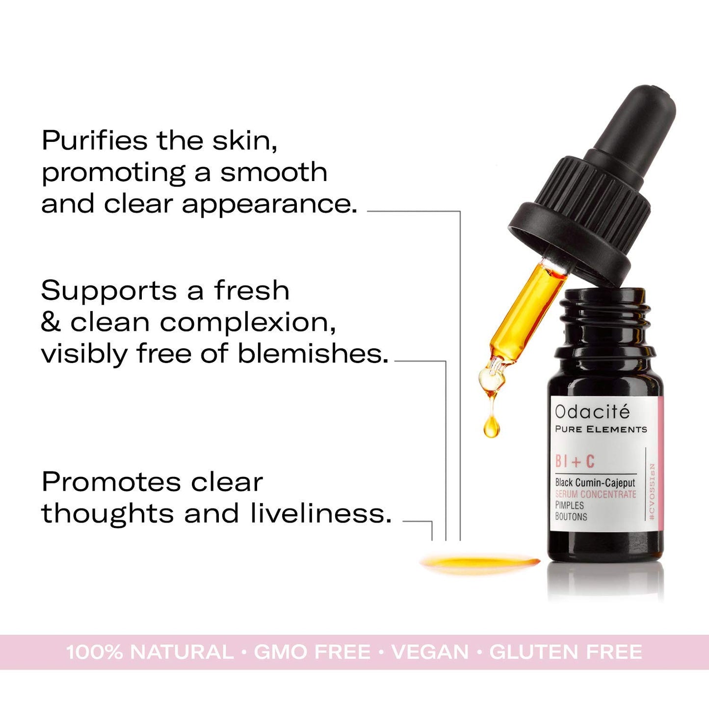 Odacite BL+C PIMPLES Black Cumin Cajeput Facial Serum Concentrate, 0.17 oz. / 5 ml