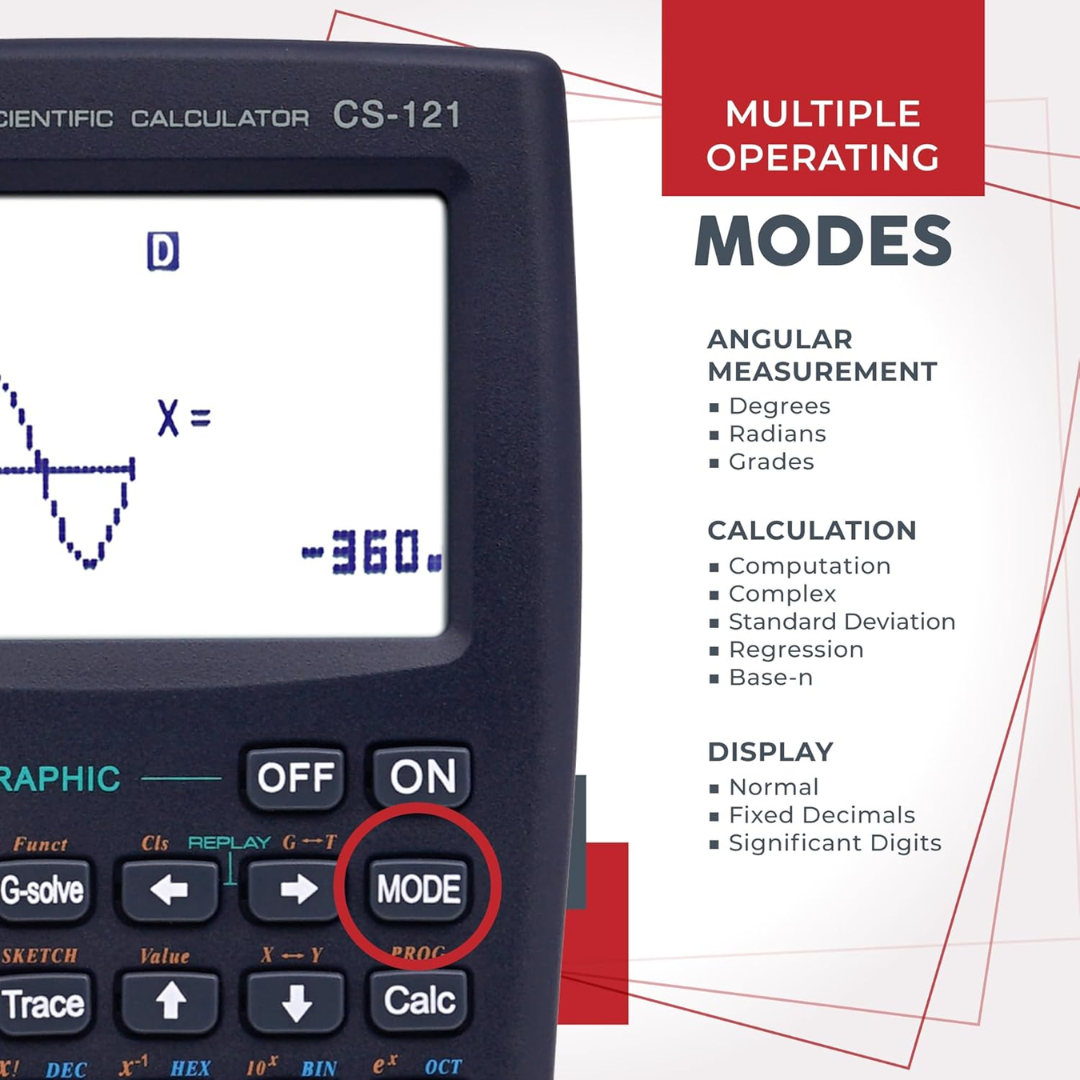 Catiga Scientific Calculator with Graphic Functions, CS-121