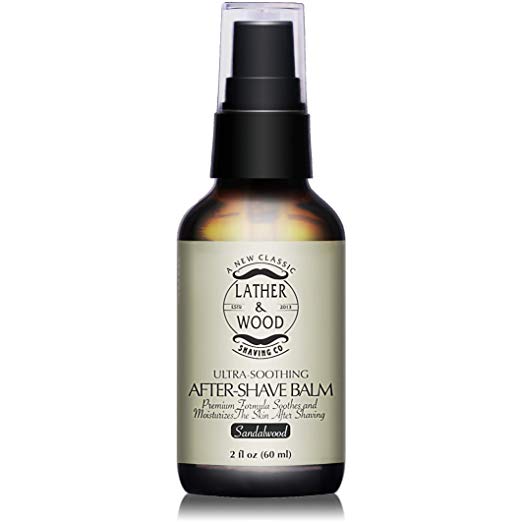 Lather & Wood Shaving Co. Ultra-Soothing After Shave Balm 2 fl.oz , Sandalwood