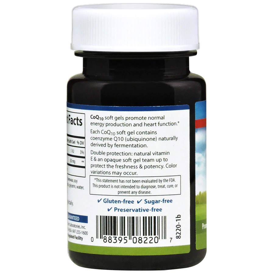 Carlson CoQ10 50 mg 30 Softgels Energy Production & Heart Function