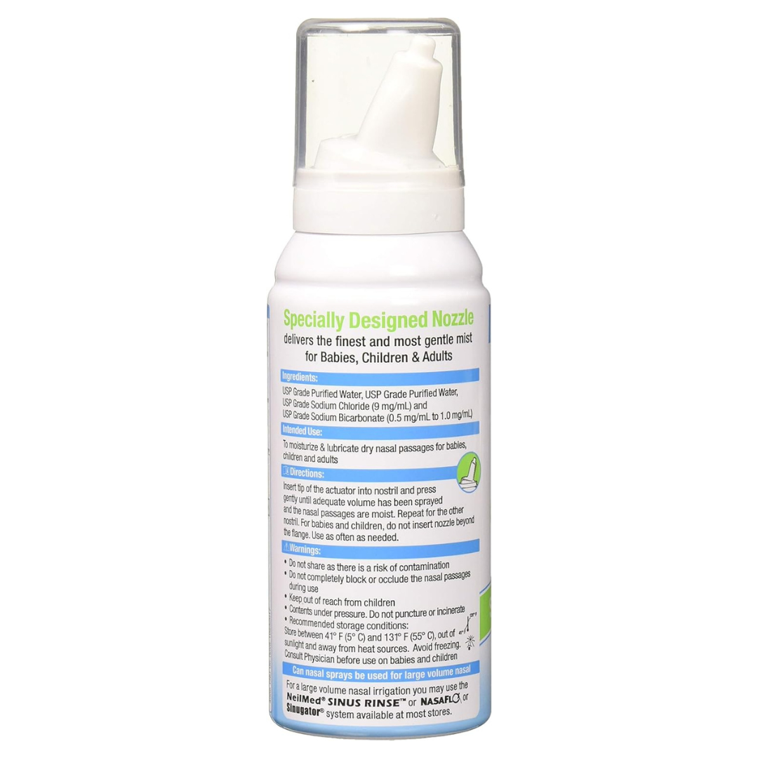 NeilMed PediaMist Saline Spray For Babies And Kids For Ages 1 And Up, 75ml / 2.53 fl oz