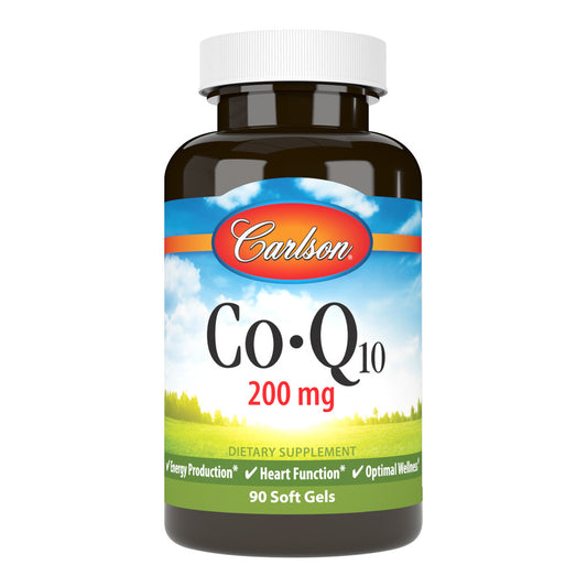 Carlson CoQ10 200mg Dietary Supplement For Energy Production And Heart Function - 90 Soft Gels