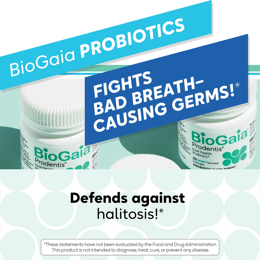 BioGaia Prodentis Oral Health Probiotic Supplement Mint Flavor, 30 Lozenges