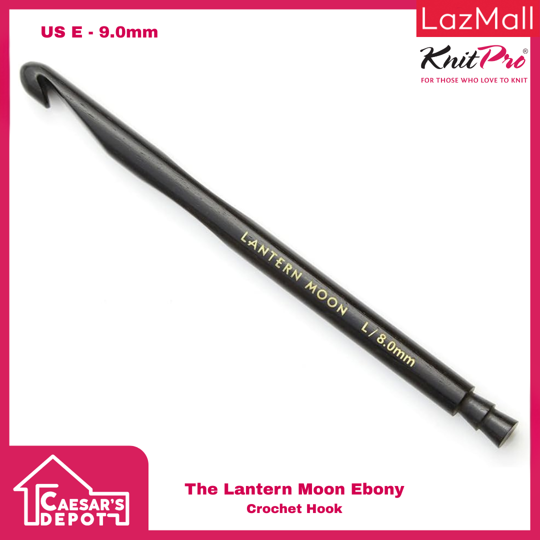 The Lantern Moon Ebony Wood Single Ended Crochet Hook