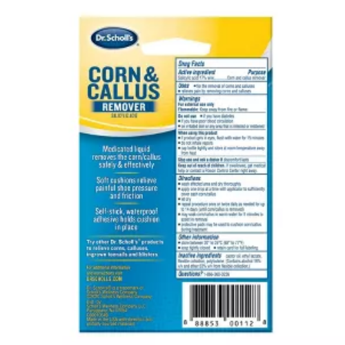 Dr. Scholl's Liquid Corn & Callus Remover, Liquid Kit 9.8 ml / 1/3 fl oz.