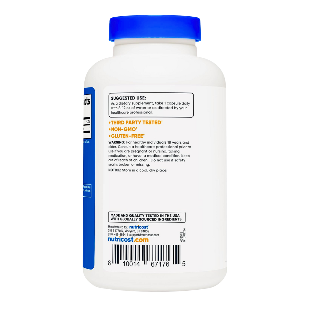 Nutricost Inositol as Myo-Inositol 500mg Supplement 240 Capsules