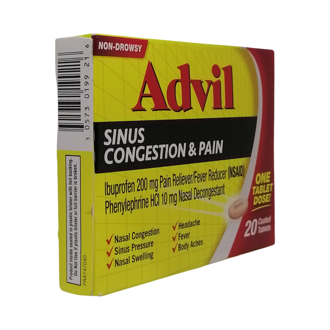 Advil Sinus Congestion Relief 200 mg, 20 Tablets