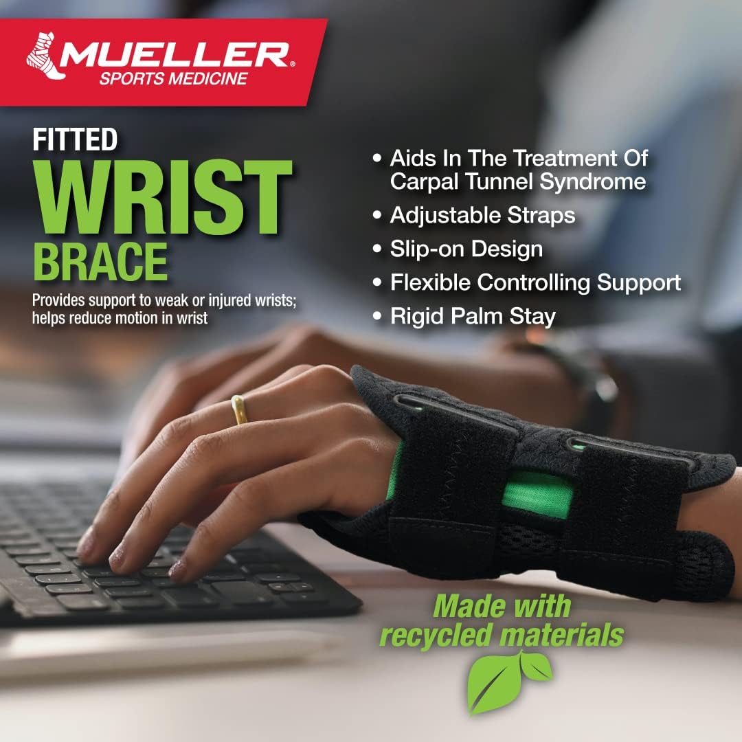 Mueller Sport Medicine Fitted Wrist Brace, Right (Small/Medium)