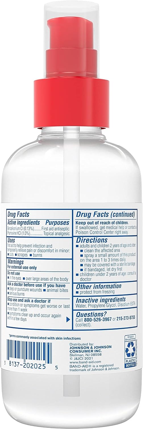 Band-Aid Antiseptic Cleansing Spray 8oz (237ml)