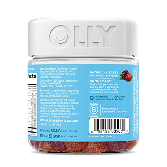 OLLY Kids Multi + Probiotic Gummy Multivitamin, 35 Day Supply (70 Gummies)