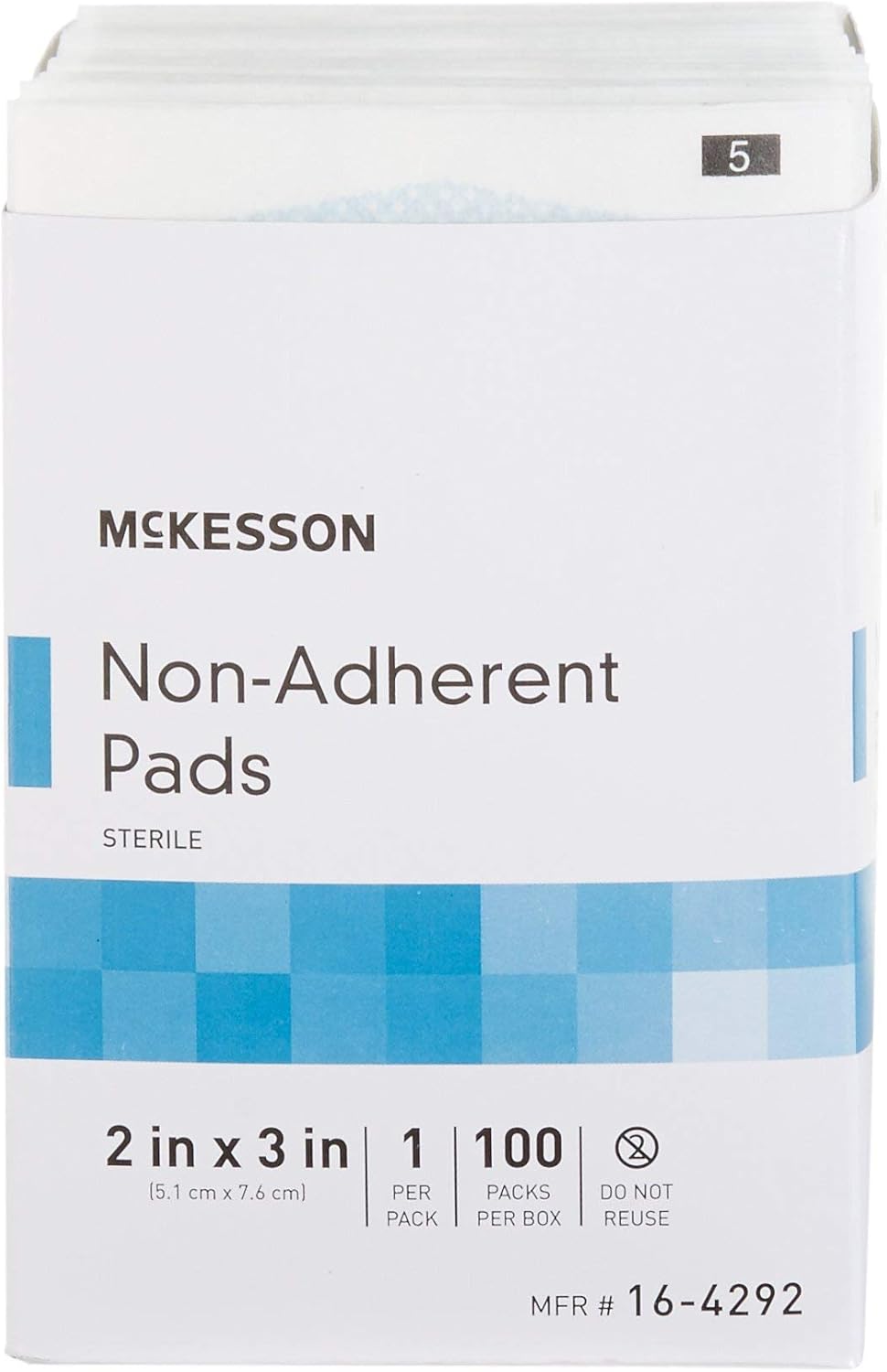 McKesson Non-Adherent Pads, Sterile, 2 X 3 Inhes, 100 Pack