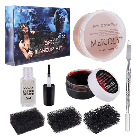 Meicoly SFX Makeup Kit Scars Wax for Halloween Special 1 Set