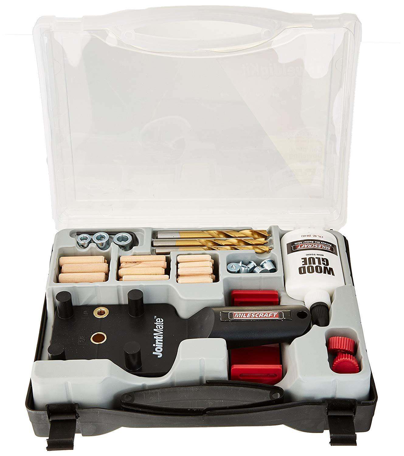 Milescraft 1309 DowelJigKit - Complete Doweling Kit with Dowel Pins and Bits