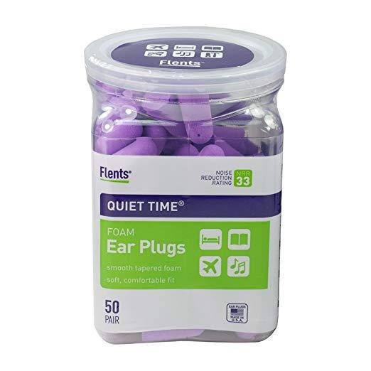 Flents Quiet Time From the USA Foam Ear Plugs 50 Pair (NRR 33)
