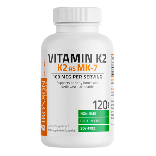 Bronson Vitamin K2 as MK-7 100mcg Supplement 120 Vegetarian Capsules