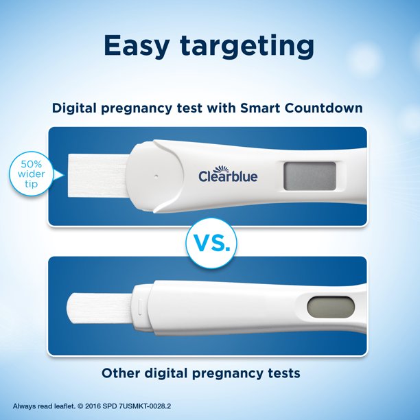 Clearblue Digital Pregnancy Test with Smart Countdown (3 Pregnancy Tests)