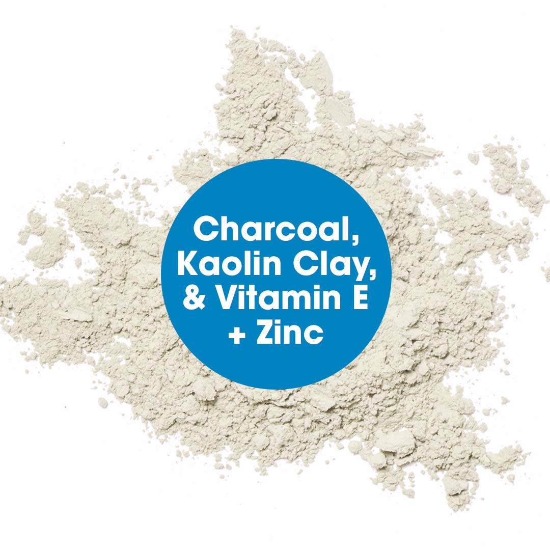 Acne Free Kaolin Clay Detox Mask 2-In-1 Pore Purifying with Charcoal & Vitamin E + Zinc, 5 fl.oz / 150ml