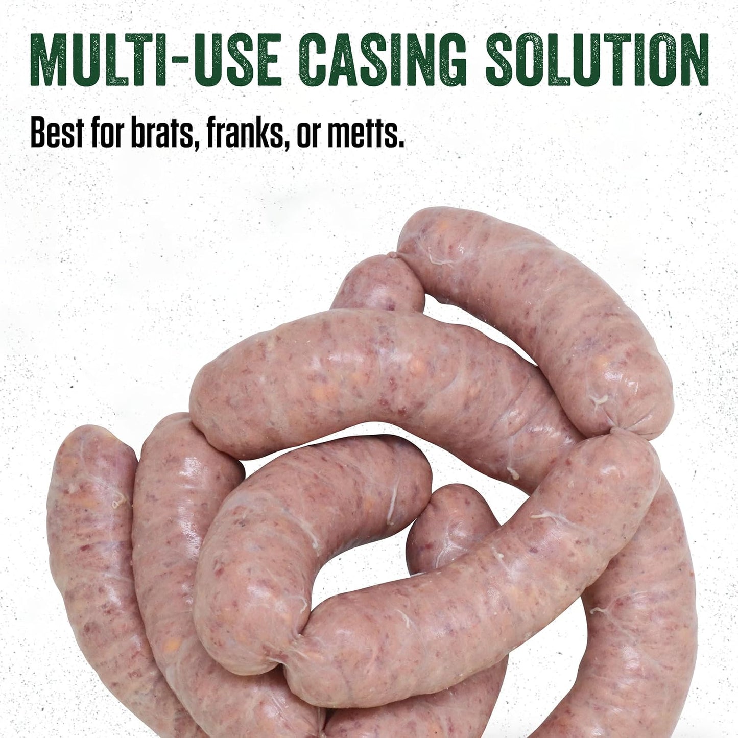 LEM Natural Hog Casings for Smoked Sausage, Brats, Metts and more, 32-35 mm 226.8 g / 8 oz.