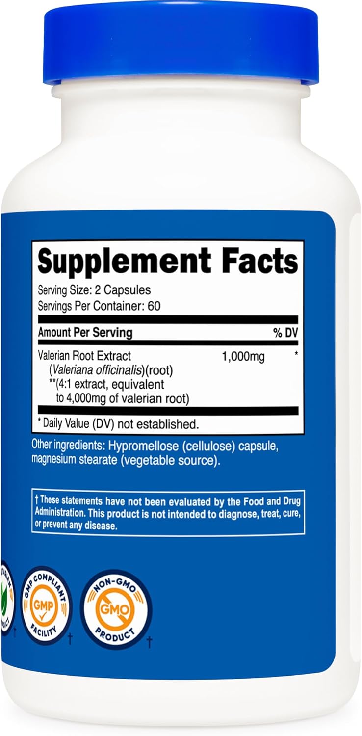 Nutricost Valerian Root 4000mg Supplement 120 Capsules